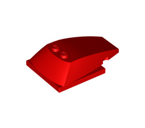 LEGO Red Wedge 6 x 4 x 1.3 with 4 x 4 Base (93591)