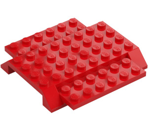 LEGO Czerwony Klin 8 x 8 z Strona 2 x 8 Plates (5121)