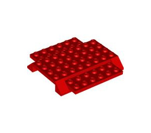 LEGO Red Wedge 8 x 8 with Side 2 x 8 Plates (5121)