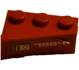 LEGO Rood Wig Steen 3 x 2 Rechts met 7984 en Klein Control Paneel (Rechts) Sticker (6564)