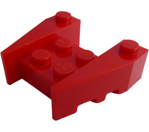 LEGO Rosso Cuneo Mattoncino 3 x 4 con intagli per bottoncini (50373)