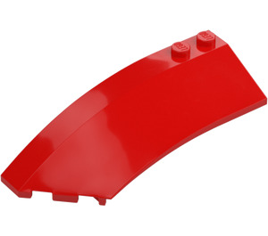 LEGO Red Wedge Curved 3 x 8 x 2 Left (41750 / 42020)