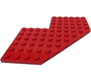 LEGO Rot Keil Platte 10 x 10 mit Ausschnitt (2401)