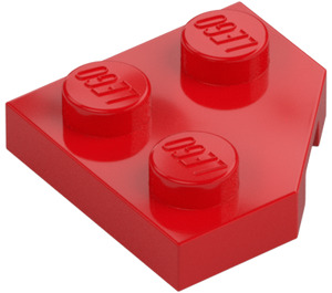 LEGO Rouge Pièce de monnaie assiette 2 x 2 Cut Pièce de monnaie (26601)