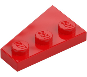 LEGO Red Wedge Plate 2 x 3 Wing Right  (43722)