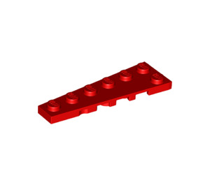 LEGO Red Wedge Plate 2 x 6 Left (78443)