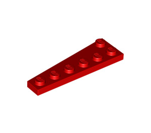 LEGO Red Wedge Plate 2 x 6 Right (78444)