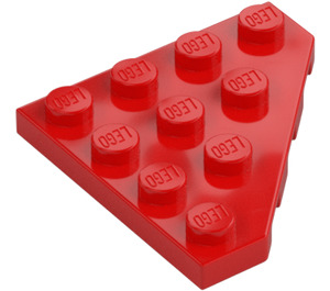 LEGO Rosso Cuneo Piastra 4 x 4 Angolo (30503)