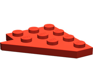 LEGO rouge Coin assiette 4 x 4 Aile Droite (3935)