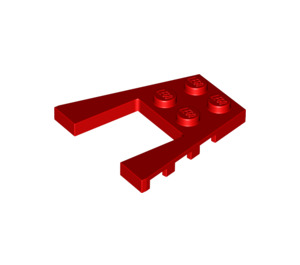LEGO rouge Coin assiette 4 x 4 avec 2 x 2 Coupé (41822 / 43719)