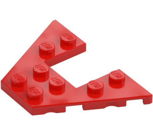 LEGO Rouge Pièce de monnaie assiette 4 x 6 avec 2 x 2 Coupé (29172 / 47407)