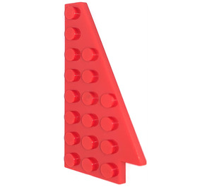LEGO Red Wedge Plate 4 x 8 Wing Right with Underside Stud Notch (3934)