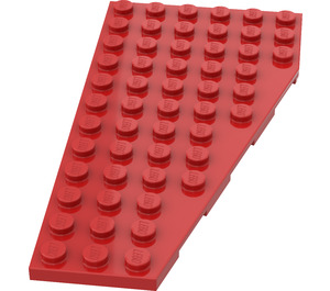 LEGO Rouge Pièce de monnaie assiette 6 x 12 Aile La gauche (3632 / 30355)