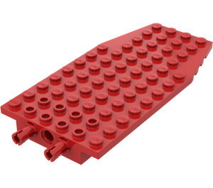 LEGO Rouge Pièce de monnaie assiette 6 x 12 x 1 avec 2 Rotatable Épingles (42607 / 43060)