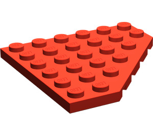 LEGO Rood Wig Plaat 6 x 6 Hoek (6106)