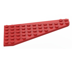 LEGO Red Wedge Plate 7 x 12 Wing Left (3586)