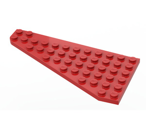 LEGO Red Wedge Plate 7 x 12 Wing Right (3585)