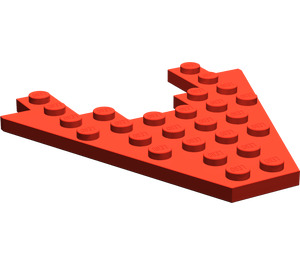 LEGO Red Wedge Plate 8 x 8 with 3 x 4 Cutout (6104)