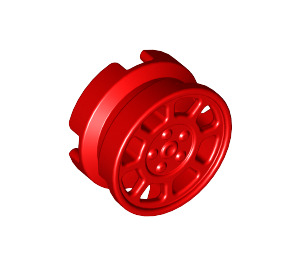 LEGO Red Wheel Rim Ø11 x 6 with 8 Spokes (93593)