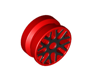 LEGO Red Wheel Rim Ø11 x 6 with Black Outline (70104 / 93595)