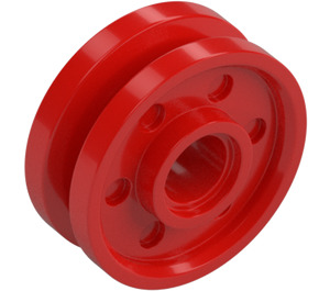 LEGO Red Wheel Rim Ø18 x 7 and Pin Hole with Shallow Spokes (13971 / 56902)