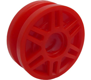 LEGO rot Rad Felge Ø18 x 7  mit tiefen Speichen und Bremsscheibe (13971 / 77031)
