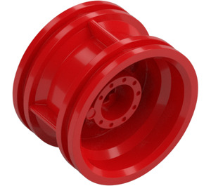 LEGO Rood Wiel Rand Ø30 x 20 zonder pinholes, met versterkte rand (56145)