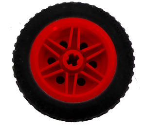 레고 빨간색 Wheel Rim Ø30 x 20 with No Pinholes, with Reinforced Rim with Tire, Low Profile, Wide Ø43.2 X 22 ZR