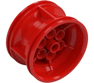 LEGO Rosso Ruota Bordo Ø43.2 x 26 con 6 fori per perni (51488 / 56908)