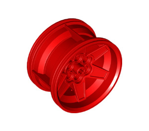 LEGO Red Wheel Rim Ø56 X 34 with 6 Holes (15038 / 51150)