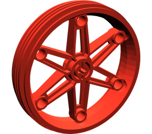 LEGO Red Wheel Rim Ø61.6 x 13.6 (2903)