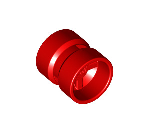 LEGO Red Wheel Rim Ø8.1 X 9 (Notched Hole) (30027)