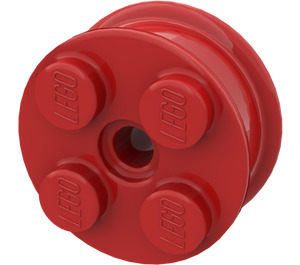 LEGO Red Wheel with Pin Hole (4259)