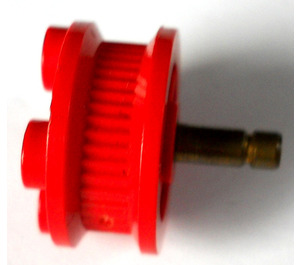 LEGO Red Wheel with Studs and Teeth (With Inner Side Supports)