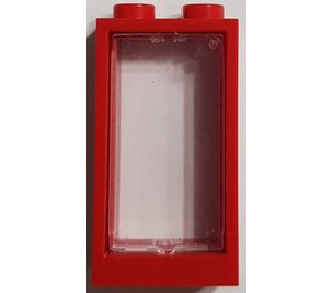 LEGO Rood Window 1 x 2 x 3 without Sill (60593) with glass