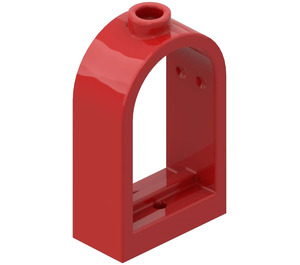 LEGO Red Window Frame 1 x 2 x 2.7 with Rounded Top (30044)