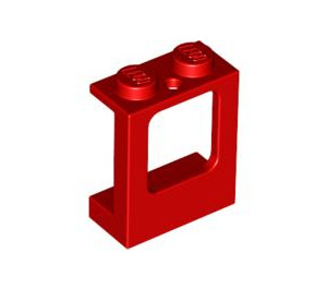 LEGO Red Window Frame 1 x 2 x 2 with 2 Holes in Bottom (2377)