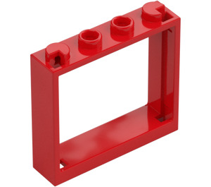 LEGO Rouge Cadre de fenêtre 1 x 4 x 3 (60594)