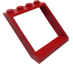 LEGO Red Window Frame 4 x 4 x 3 Roof (4447)