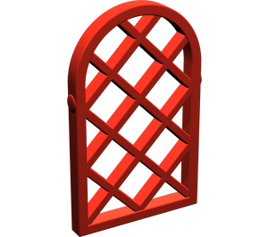 LEGO rot Fenster Pane 1 x 2 x 2.7 Gerundet oben mit Diamant Lattic (29170 / 30046)