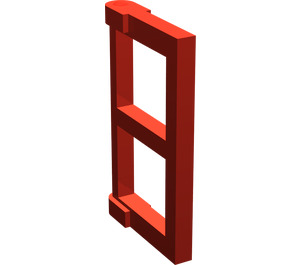 LEGO Red Window Pane 1 x 2 x 3 with Thick Corner Tabs (28961 / 60608)