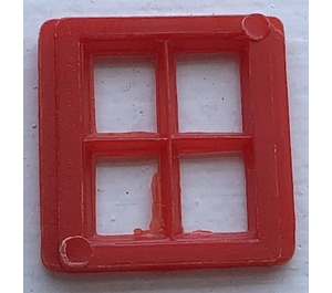 LEGO Red Window with 4 Panes