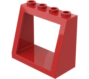 LEGO rot Windschutzscheibe 2 x 4 x 3 mit festen Bolzen (2352)