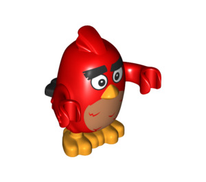 LEGO Red with Worried Face Minifigure