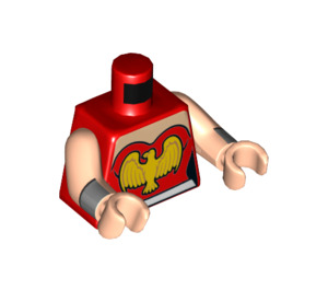 LEGO Rood Wonder Vrouw, 1941 Minifiguur Torso (973 / 76382)