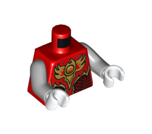 LEGO Rood Worriz Minifiguur Torso (973 / 76382)