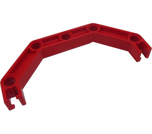 LEGO Rood Znap Balk Angle 5 Gaten (32206)