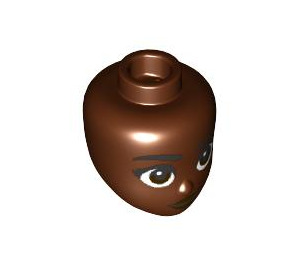 LEGO Reddish Brown Aida Minidoll Head (92198 / 101100)