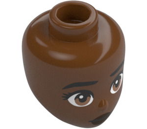 LEGO Reddish Brown Alycia Minidoll Head (92198 / 105822)