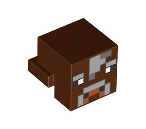 LEGO Reddish Brown Animal Head with Minecraft Cow Face (20056 / 106294)